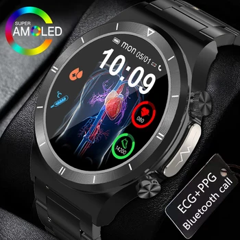 Для Huawei NFC Смарт-Часы Мужские с Сердечным Ритмом, Уровнем сахара в крови, Умные Часы IP68, Водонепроницаемый Фитнес-Трекер, Bluetooth Вызов, ЭКГ + PPG, Новинка 2023