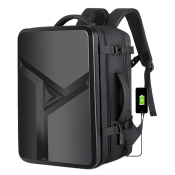 Тренд на мужской рюкзак с жестким корпусом большой емкости, USB, бизнес-рюкзак для расширения, сумка для компьютера, Дорожная сумка Большой емкости, рюкзак