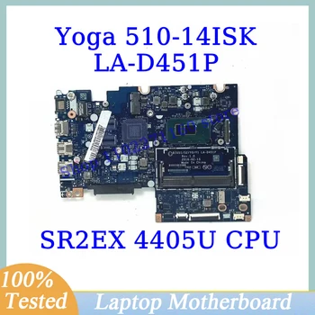 BIUS1/S2/Y0/Y1 LA-D451P Для Lenovo Yoga 510-14ISK Материнская плата с процессором SR2EX 4405U Материнская плата ноутбука 100% Полностью протестирована, работает хорошо