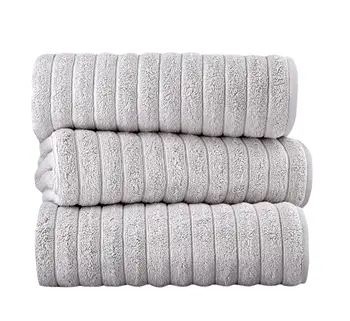 Классическое турецкое полотенце - 27x55 дюймов из очень большого хлопка премиум-класса для ванны - Плотные и впитывающие, быстросохнущие, Ребристые Роскошные полотенца для ванной комнаты