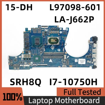 L97098-601 L97098-001 L97098-501 Для HP 15-DH Материнская плата ноутбука GPC54 LA-J662P с процессором SRH8Q I7-10750H N18E-G0-A1 100% Протестирована нормально