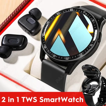 Новые Смарт-часы 2 в 1 С Наушниками Smartwatch TWS Bluetooth Наушники Пульсометр Монитор артериального Давления Спортивные Часы Для HUAWEI