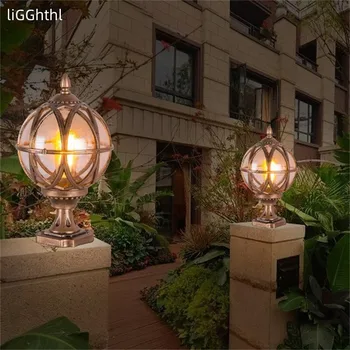 Уличный светильник для патио, современный светодиодный светильник в стиле круглого глобуса, Водонепроницаемый для крыльца, балкона, двора, виллы, светового столба