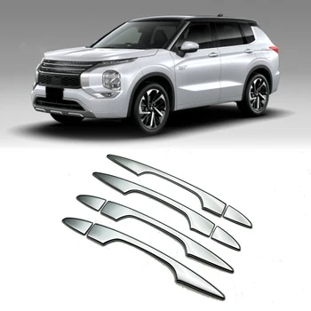 Для Mitsubishi Outlander 2022 ABS Хромированная боковая дверная ручка Верхняя крышка Сочетается с оригинальными аксессуарами для экстерьера автомобиля