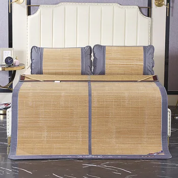 Холодный коврик 1,5 м /1,8 м, Кровать 1,2, Двусторонний Складной бамбуковый коврик для студентов Летнего общежития, двусторонний бамбуковый коврик
