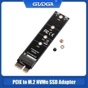 Адаптер SSD PCIE для M2 NVMe, разъем M.2 PCIE X1 Raiser PCI Express M Key Поддерживает 2230 2242 2260 2280 M.2 NVMe SSD