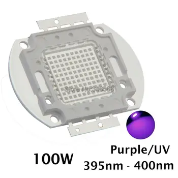 100 Вт Epileds 42Mil Ультрафиолетовый УФ-чип высокой мощности 365nm-370NM, 380nm-385nm, 395-405nm, 420nm-425nm источник света DIY COB