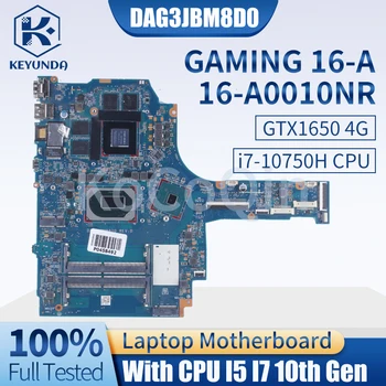 GTX1650/Ti 4G DAG3JBMB8D Материнская плата ноутбука HP Gaming 16-A 16-A0010NR M09278-001 M02035-001 I5 I7-Материнская плата ноутбука 10-го поколения