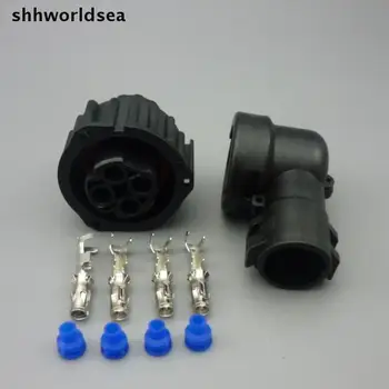 Shhworldsea 4Pin 1-967325-3 Автоматический штекер датчика с оболочкой для автомобильного разъема для разведки нефти, железной дороги и т. Д., Водонепроницаемый IP67/69