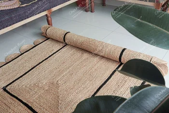 Натуральный плетеный зубчатый джутовый ковер ручной работы для гостиной, ковры для гостиной, для спальни, домашний декор