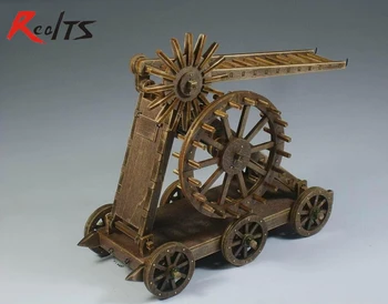 RealTS Классические деревянные древние колесницы, собранные из материала, модель грузовика с воздушной лестницей, 1 шт./компл.