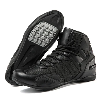 Мотоциклетные ботинки, Мужские износостойкие ботинки для мотокросса, Дышащая Мотоциклетная обувь, Противоскользящее мотоциклетное снаряжение, Защита от падения