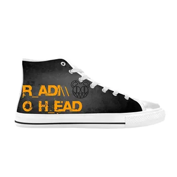 Музыкальная певица Radiohead, рок-группа, Мышь, Крутая забавная Повседневная тканевая обувь, Высокие Удобные Дышащие Мужские И женские Кроссовки с 3D принтом
