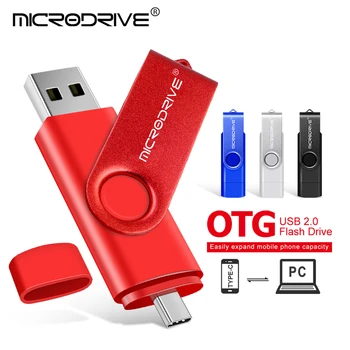 Смарт-накопитель OTG Type C USB Flash Disk 16GB 32GB 64GB 128GB USB 2.0 Flash Drive Memory Stick Флешка для телефона