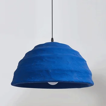 Подвесной светильник, светодиодная художественная люстра, декор комнаты, Ресторанный стол в японском стиле, Креативный синий бар Klein, дизайнер ручной работы