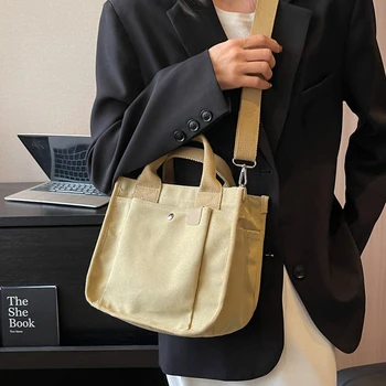 Холщовая сумка-мессенджер для девочек, Винтажные сумки, женские дизайнерские японские сумки Bento, студенческие сумки с множеством карманов, сумки через плечо, мешок