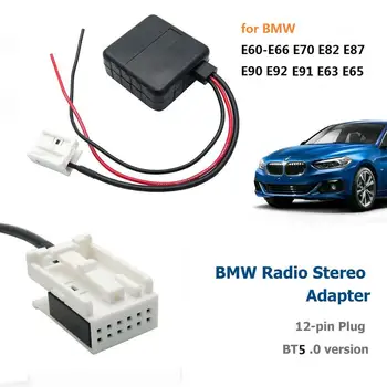 12 В Автомобильный Модуль Bluetooth 5,0 AUX Кабель-Адаптер Аудио Радио Стерео AUX-IN для BMW E60-E66 E70 E82 E87 E90 E92