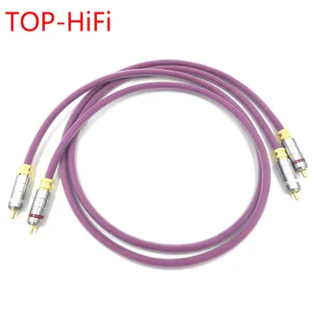 Тип пары HiFi-1 позолоченный кабель 2RCA, аудиокабель высокого класса 6N OFHC, Двойная сигнальная линия RCA, кабель Rca для XLO HTP1