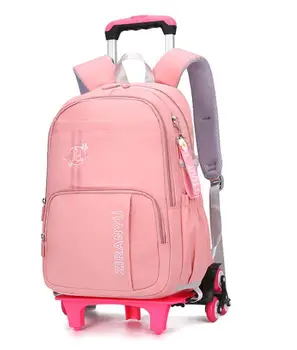 Студенческая школьная сумка-тележка, детские школьные рюкзаки на колесиках, сумка для детей, рюкзак на колесиках, сумка для девочек, дорожные сумки на колесиках