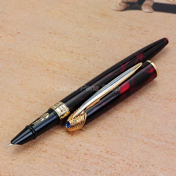 Перьевая ручка CF027 из крокодилового темно-красного металла F с наконечником 0,38 мм