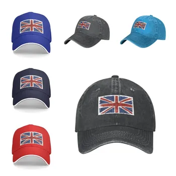 Кепка Snapback с национальным флагом Великобритании, Джинсовая кепка для взрослых Унисекс, шляпы Four Seasons для женщин, Кепка для мужчин, шляпы одного размера