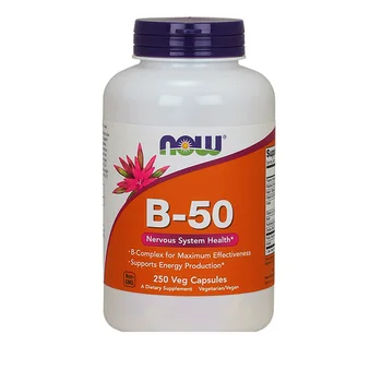Бесплатная доставка B-50 Здоровье нервной системы B. Комплекс для максимальной эффективности Поддерживает выработку энергии 250 овощных капсул