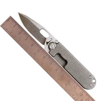 Карманный подарок NAITHAWK TAX Titanium Handle D2 Stonewashed Blade Мини-Легкие Складные Ножи EDC для Кемпинга на открытом воздухе