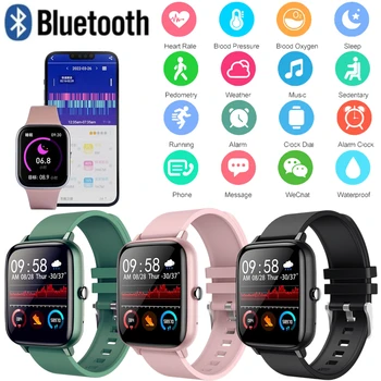 2023 Новые Смарт-часы P6 Для женщин, Мужчин, Bluetooth-вызов, Умные Часы, Монитор артериального давления, Фитнес-трекер, Браслет, Спортивные Смарт-часы
