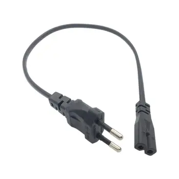 Замена кабеля-адаптера питания eu male to IEC320 C7 2500 Вт 125 В 250 В 10A 1 фут 30 см Короткий Удлинитель для Ноутбука notebook PC