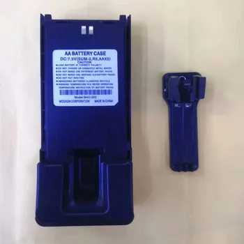 Обновление длинного батарейного отсека shell box 5x AA для портативной рации Wouxun KG-819, KG-UV889, KG-UV899, KG-829, KG-816 и т. Д. с зажимом для ремня