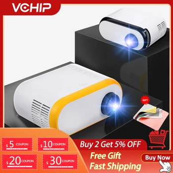 Мини-проектор VCHIP Q10 LED Proyector для дома с поддержкой 1080P TV HDMI USB, портативный медиаплеер для кинотеатра для детей
