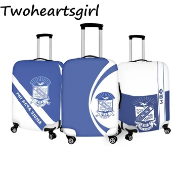 Twoheartsgirl Phi Beta Sigma Чехлы для багажа, защита от царапин, чехол для чемодана-тележки, прочный защитный рукав для багажа 