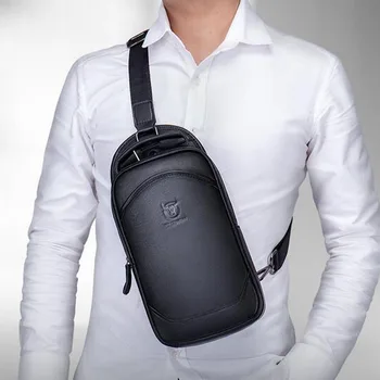 Нагрудная сумка BULLCAPTAIN из натуральной кожи для мужчин, сумка-мессенджер, Мужская Повседневная модная сумка-мессенджер