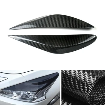 Для Nissan Altima 2013-2015 Крышка лампы переднего головного света из углеродного волокна, наклейка на лоб, накладка на лоб фары автомобиля, Накладка на брови