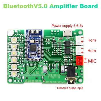 Bluetooth V5.0 Плата усилителя, стереопередатчик, модуль BK3266, приемник и передатчик, встроенные в переименованный переключатель