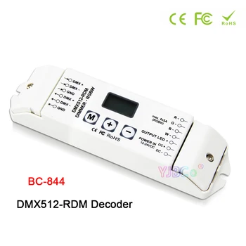 BC-844 одноцветная/CCT/RGB/RGBW светодиодная лента Контроллер 4-канальный переключатель Диммер 12 В-24 В Световая Лента DMX512 RDM Декодер OLED экран