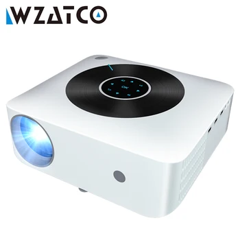WZATCO H2 Full HD 1920*1080P Портативный светодиодный Проектор Beamer Movie 4D Коррекция трапецеидальных искажений Для домашнего кинотеатра ЖК-Видеопроектор