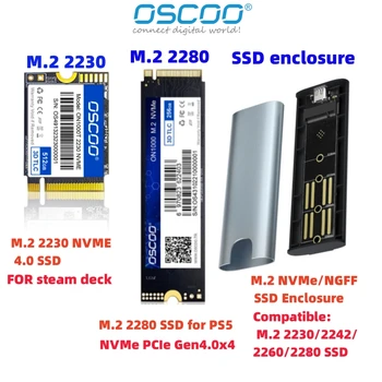 Ssd Nvme M2 2230 Ssd 1 Тб Внутренний для Ноутбуков SD NVME PCIE4.0 2230 Жесткие диски, Совместимые с ПК 5500 Мбит/С Жесткий диск для SteamDeck