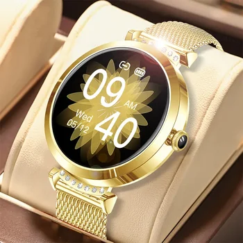 Водонепроницаемые смарт-часы, женский прекрасный браслет, монитор сердечного ритма, мониторинг сна, умные часы для женщин, подключение IOS Android + подарок