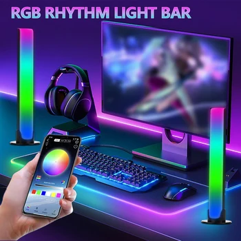 Управление звуком RGB Подсветка Звукоснимателя Управление приложением Музыкальный Ритм Свет Красочная атмосфера Ночник для игрового компьютера Декор рабочего стола