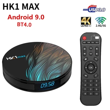 HK1MAX Smart TV Box Android 10 RK3318 4K 1080P Медиаплеер H.265 BT4.0 2,4 G/5G Двойной WiFi Android 10,0 HK1 MAX Смарт-приставка