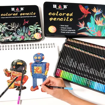Цветные карандаши, Набор карандашей для рисования, Цветные карандаши на масляной основе, Профессиональные цветные карандаши для взрослых, наборы для начинающих художников