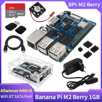 Banana Pi BPI-M2 Berry Allwinner A40i-H Четырехъядерный процессор Cortex A7, 1 ГБ DDR3 SDRAM, Демонстрационный Одноплатный WiFi, порт BT SATA, Дополнительный чехол