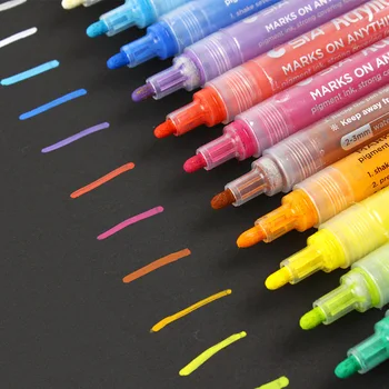 STA Mark Pen, Водонепроницаемая Ручка для фотографий, Ручка для граффити в Альбоме, Ручка для рисования 14 цветов, Офисные чернила на водной основе, Акриловая Краска Для Рисования