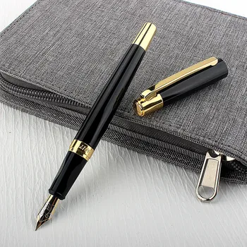 Роскошная металлическая авторучка 8017 EF/F, элегантное перо, офисные школьные принадлежности, чернильная ручка для письма
