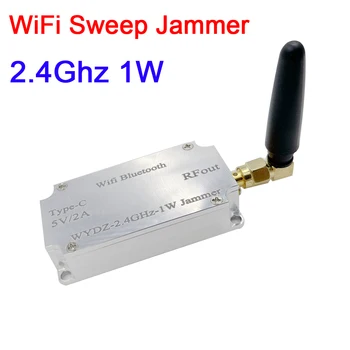 Глушитель частоты развертки Wi-Fi 2,4 ГГц, усилитель мощностью 1 Вт с антенной TYPE-C для защиты от помех Bluetooth 2,4 G