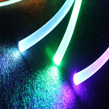 Оптоволоконный кабель с боковым свечением длиной 1 м из ПММА диаметром 1,5 мм/2 мм/3 мм для ярких автомобильных светодиодных ламп
