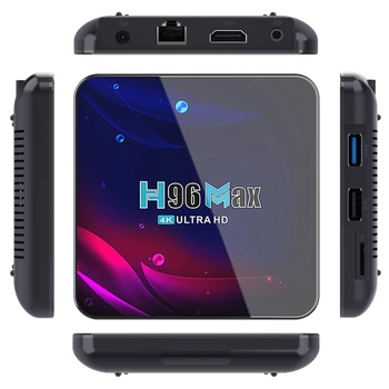 H96 Max Android 11 Smart TV Box 4K Hd Smart 5G Wifi Bluetooth Приемник Медиаплеер HDR USB3.0 Tv Box EU Plug Аксессуары