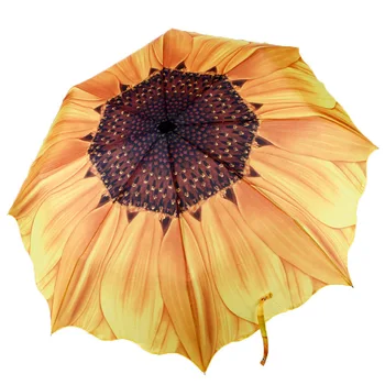 Складной зонт с Подсолнухом Parosol, Защита от солнца, Анти-УФ, Женские зонты от Дождя Для влюбленных и детей, подарки Высокого качества