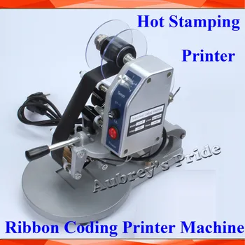 Бесплатная доставка, ручная печатающая машина для горячего штампования, черная золотая лента, дата кодирования 0-9 № Символы